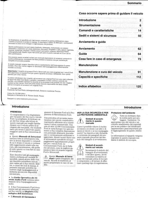 Pagina interna di un manuale autoradio