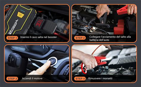 Istruzioni per l'uso di un avviatore per auto