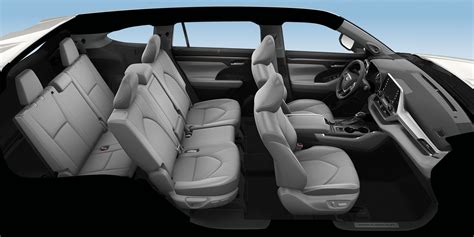 Interni spaziosi della Toyota Highlander