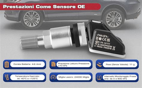 Sensore TPMS su valvola pneumatico