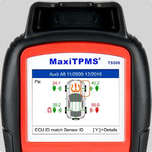 Schermata di programmazione sensori TPMS
