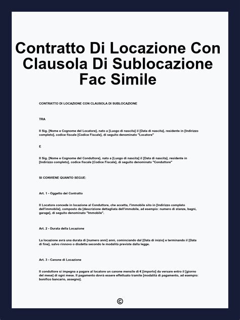 Illustrazione di un contratto con clausola 