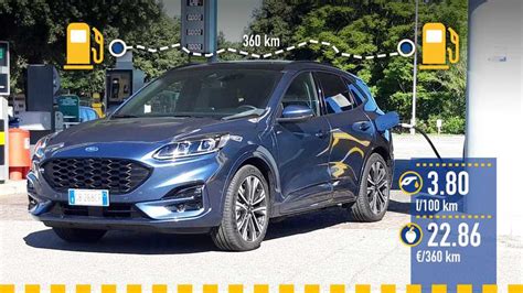 Grafico comparativo dei consumi Kuga Plug-in Hybrid in diverse condizioni