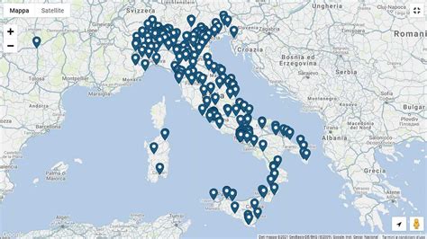 Mappa delle concessionarie di lusso in Europa