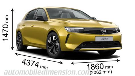 Dimensioni e carrozzerie Opel Astra