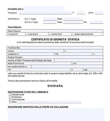 Certificato di idoneità professionale con timbro e firma