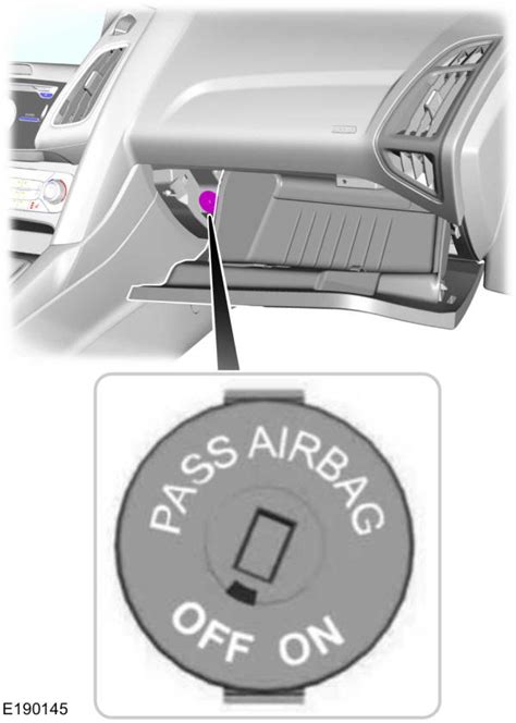 Posizione tipica di un interruttore manuale airbag lato passeggero su cruscotto Toyota