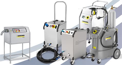 Dettaglio di un ugello per la pulizia con ghiaccio secco in azione