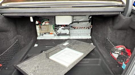 Mercedes car trunk with a discharged battery
