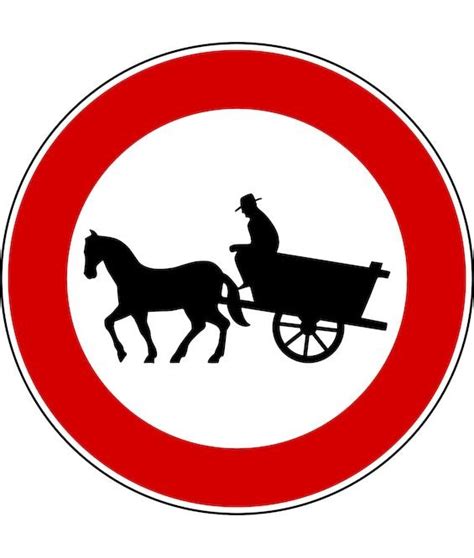 Segnale di transito vietato ai veicoli a trazione animale