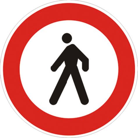 Segnale di transito vietato ai pedoni
