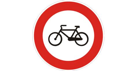 Segnale di transito vietato alle biciclette