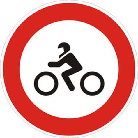 Segnale di transito vietato ai motocicli