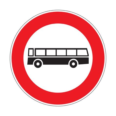 Segnale di transito vietato agli autobus
