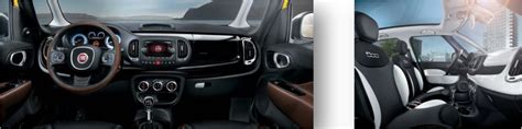 Interni Fiat 500L con tessuto nero e bianco