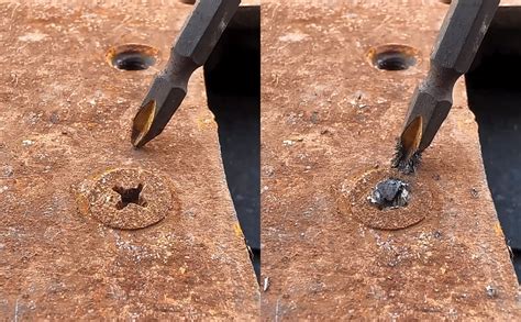 Illustrazione di una vite arrugginita che viene sbloccata con uno spray