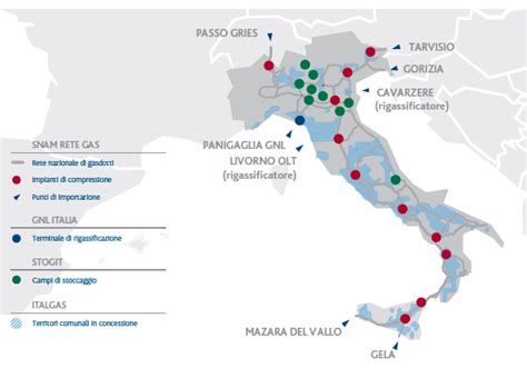Mappa della rete di distribuzione IMASAF in Italia