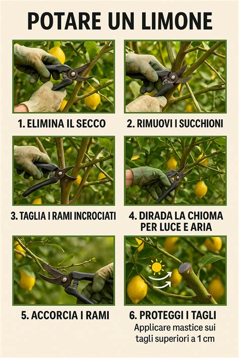 Diagramma che illustra i benefici dei tagli netti e puliti nella potatura delle piante