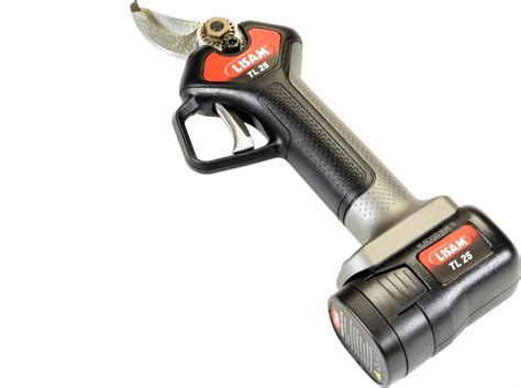 Immagine di un giardiniere hobbista che utilizza una forbice da potatura elettrica Lisam MK 25