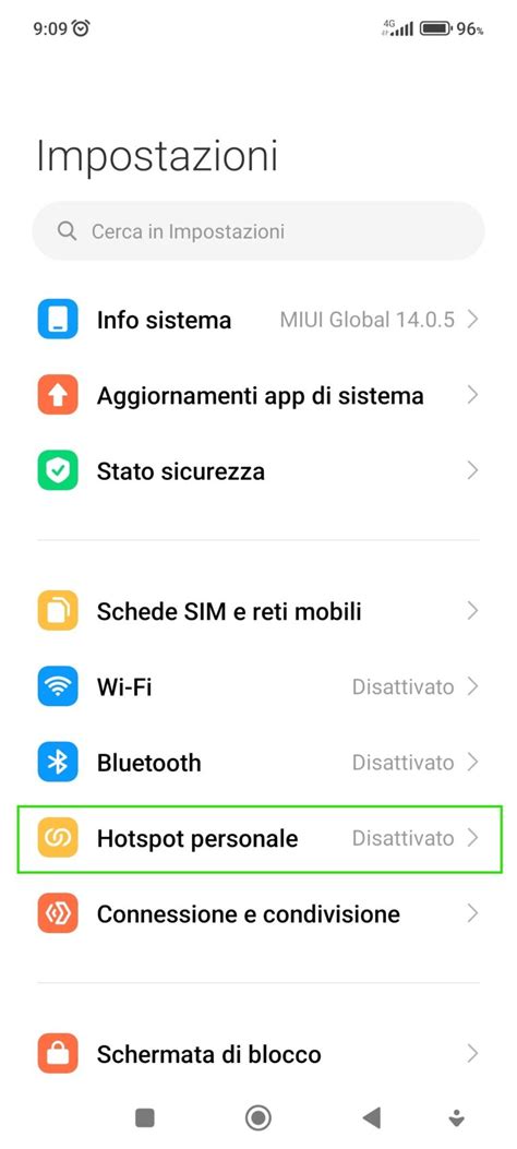 Schermata delle impostazioni di configurazione della mappa