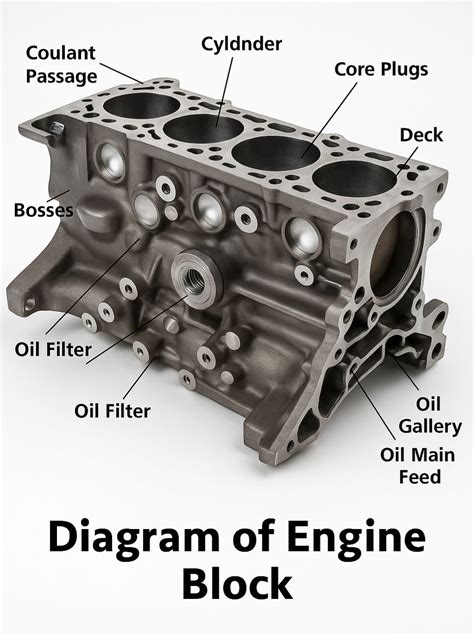 Engine block diagram with number location