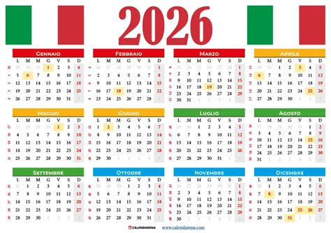 Calendario con date di manutenzione