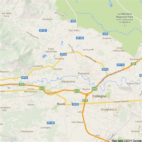 Mappa di Alpignano e delle officine auto