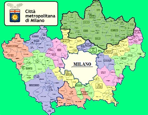Mappa dell'Italia con indicazione della provincia di Milano