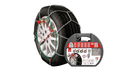 Schema di un pneumatico con catene da neve montate