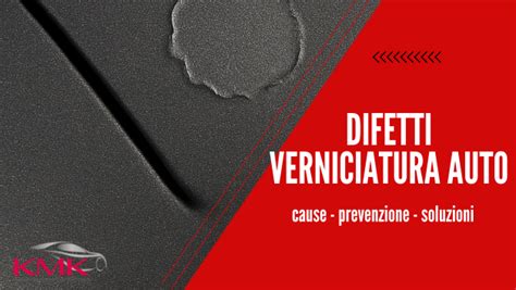 Schema che illustra i difetti comuni di verniciatura