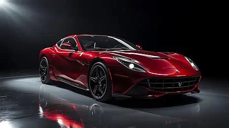 Vettura Ferrari rossa su pista