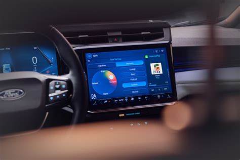 Interfaccia del sistema di infotainment Ford SYNC su plancia veicolo