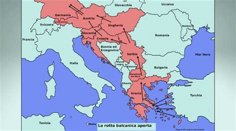 Mappa che evidenzia la rotta di importazione USA-Italia