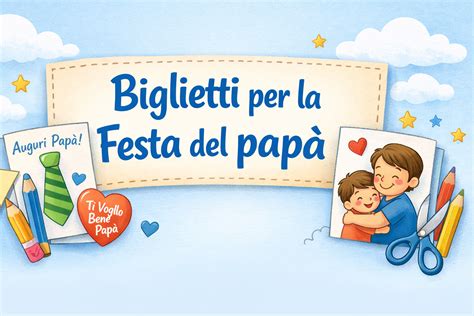 Bambini che disegnano biglietti per la Festa del Papà