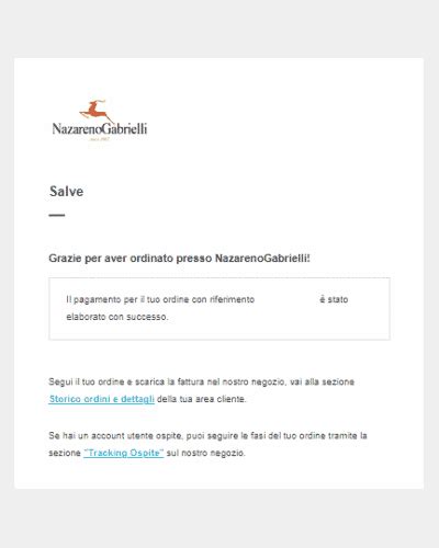 Email conferma ordine