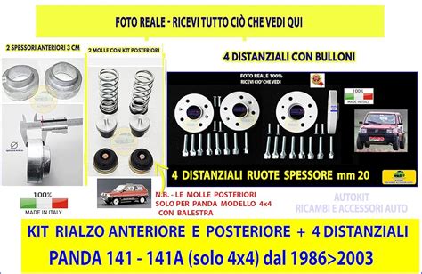 Confezione del kit di rialzo per Fiat Panda 4x4