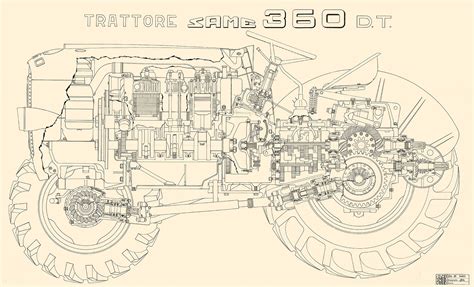 Trattore Same 360 DT - Disegno tecnico