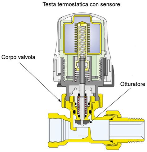 Schema funzionamento valvola termostatica