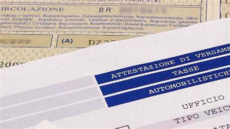 Documento che mostra le regole del bollo auto