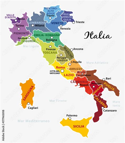 Mappa dell'Italia con evidenziate le regioni con diverse regole per il bollo auto