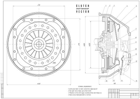 Disegno tecnico frizione centrifuga