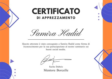 Certificato di esperienza e riconoscimento professionale
