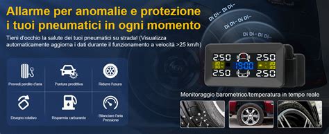 Diagramma che mostra il TPMS in azione con pneumatici sgonfi