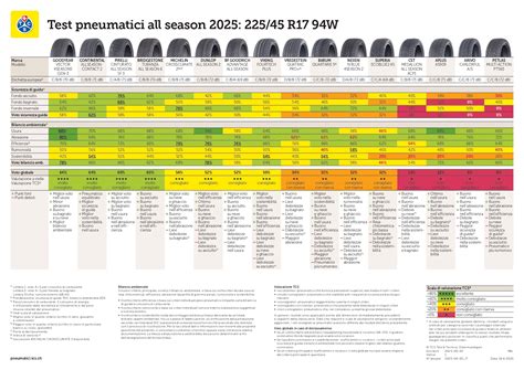 Infografica che confronta le prestazioni di pneumatici su bagnato e asciutto