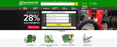 Siti web per ricambi auto online
