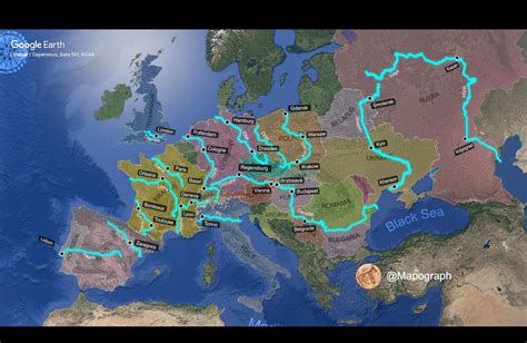 Mappa dei circuiti automobilistici europei