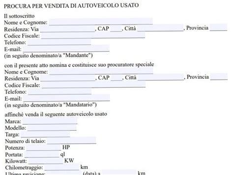 Documenti per passaggio di proprietà auto