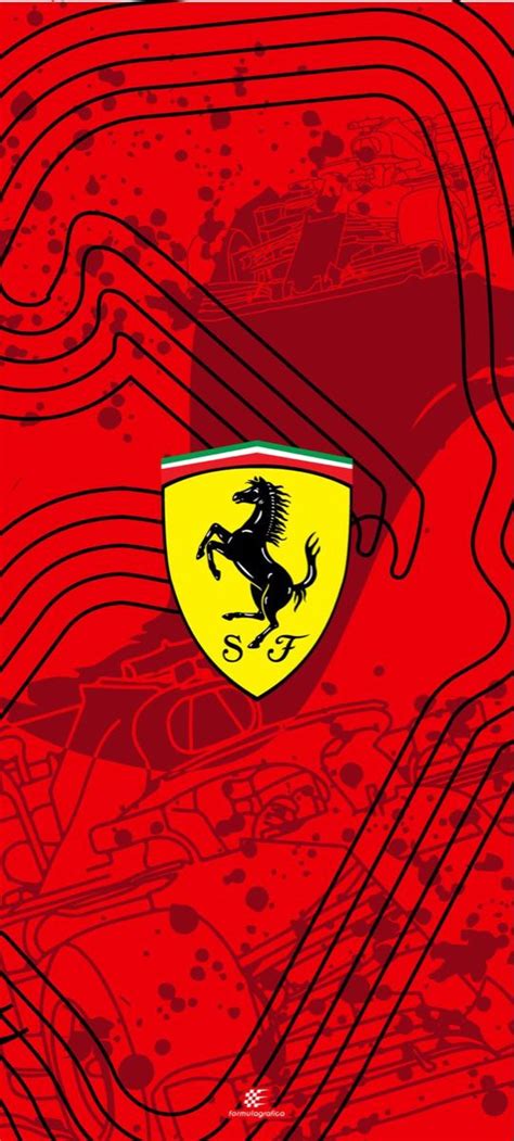 Logo Ferrari con sfondo di Modena