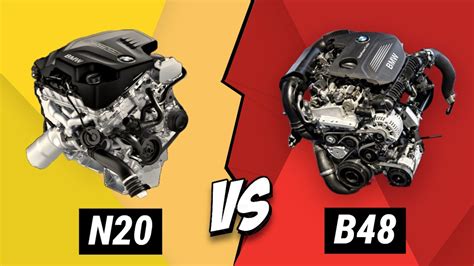 Diagramma comparativo dei motori BMW N20 e B48