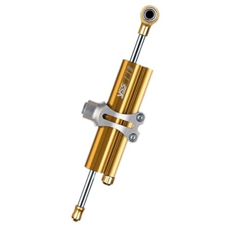 Dettaglio ammortizzatore di sterzo MaxRacing con finiture colorate